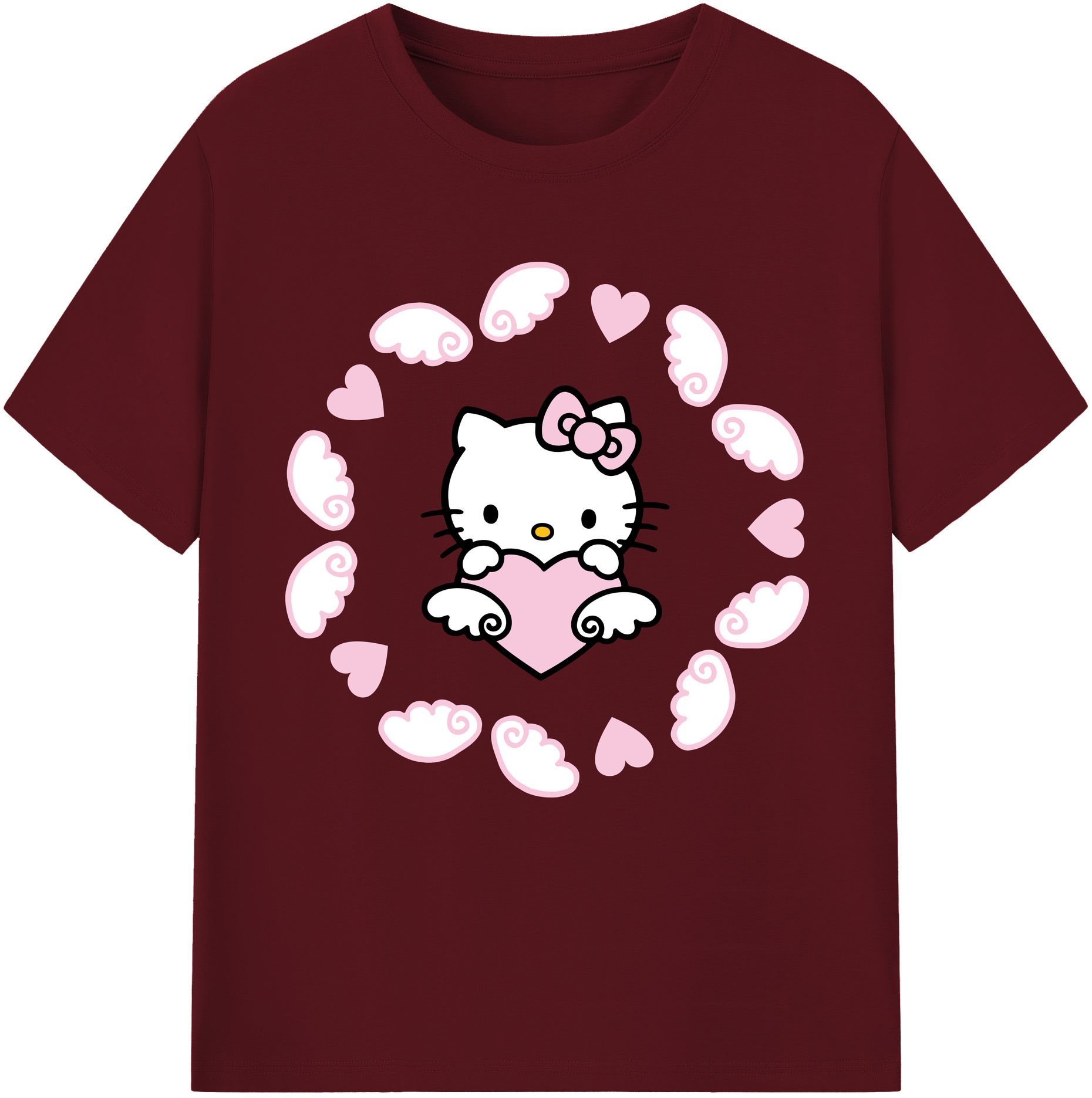 （画像用） Hello Kitty ハローキティ 綿100％半袖Tシャツ（フロントプリント）